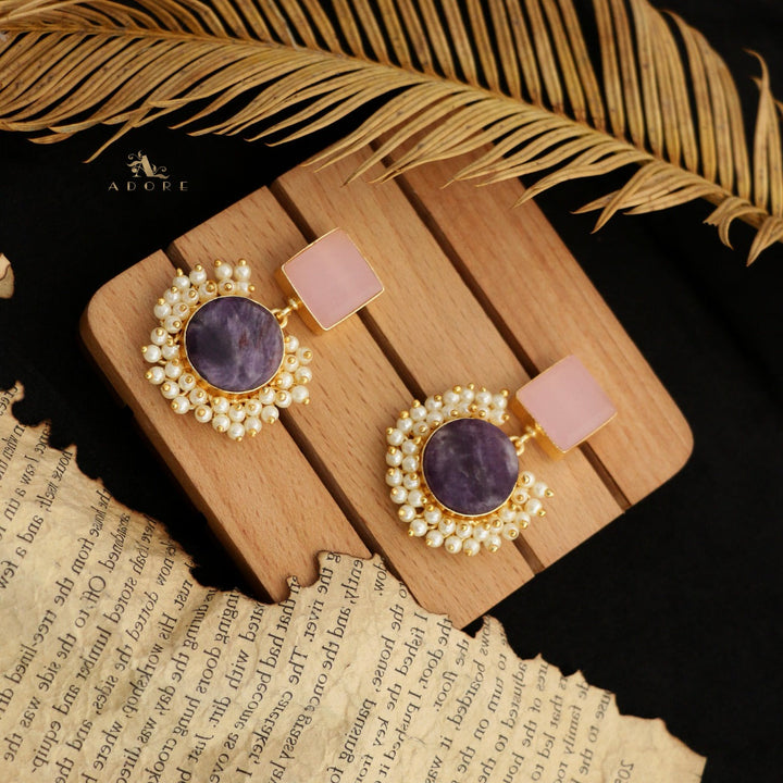 Raw Stone Royal Earrings