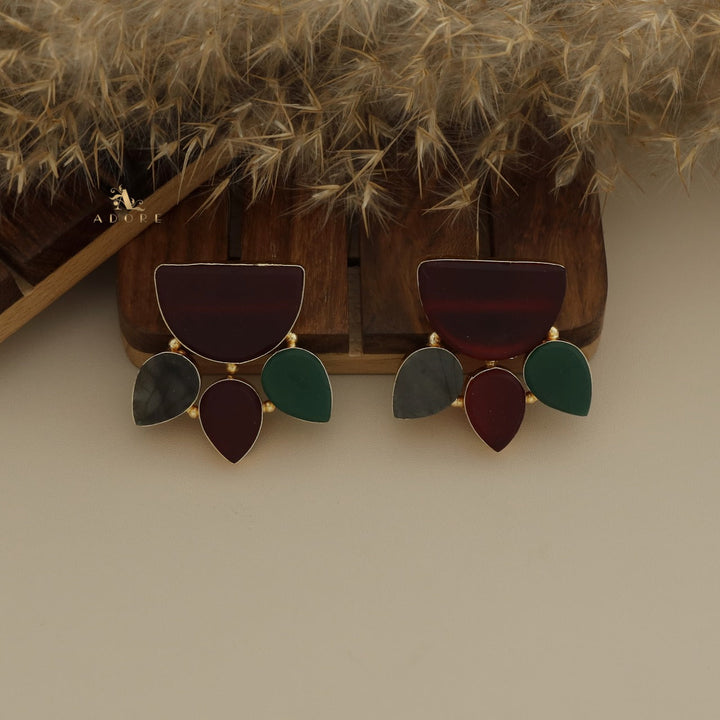 Raw Stone Paw Earring