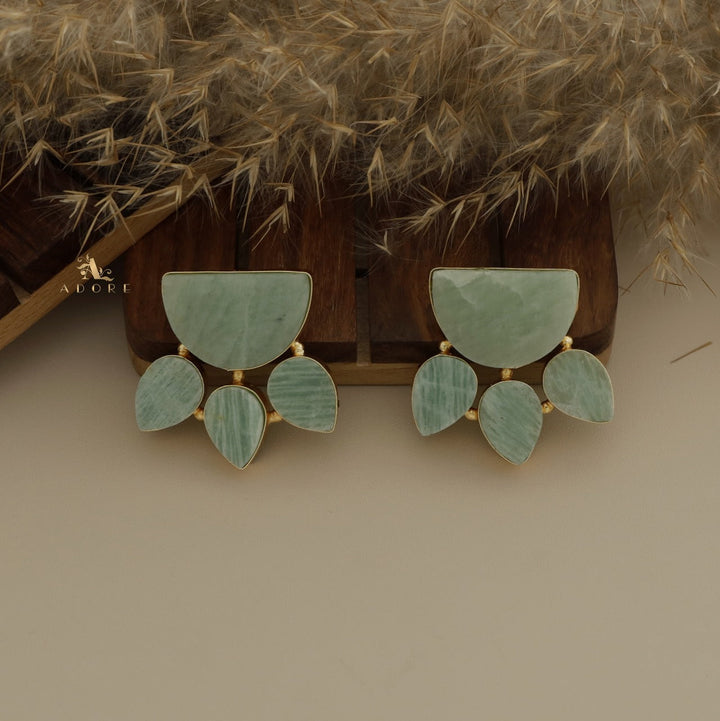 Raw Stone Paw Earring