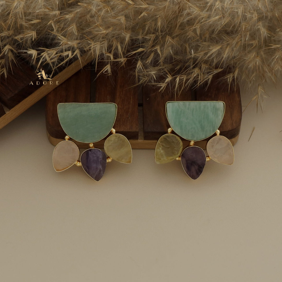 Raw Stone Paw Earring