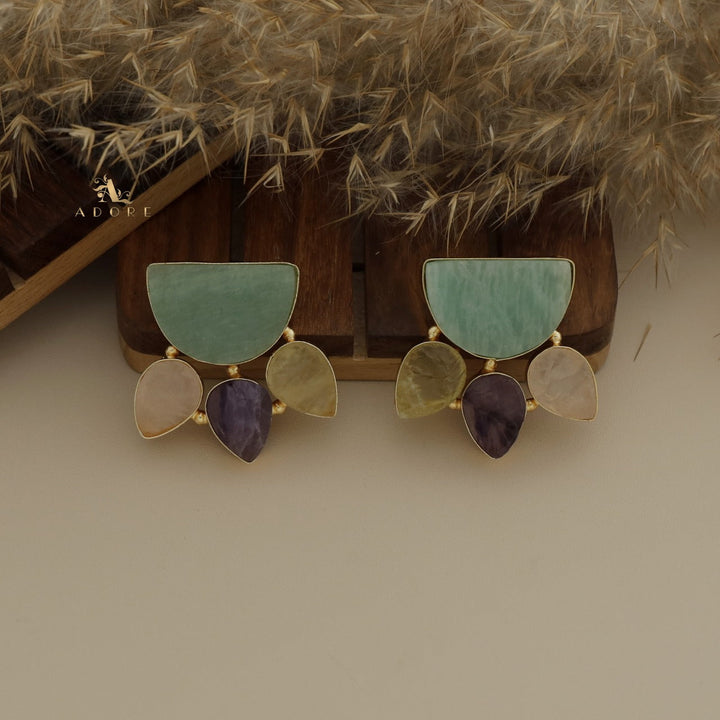 Raw Stone Paw Earring