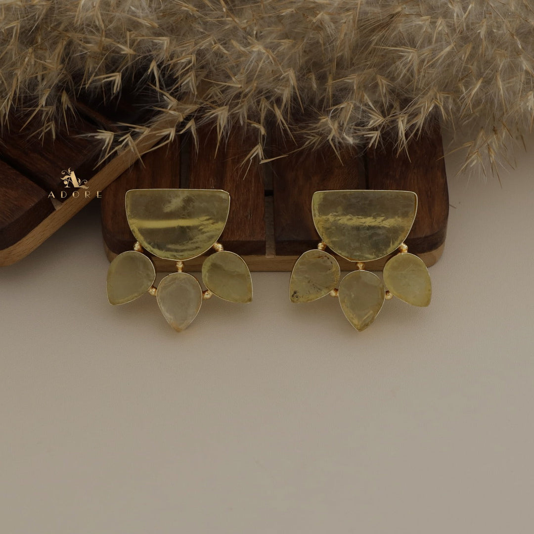 Raw Stone Paw Earring