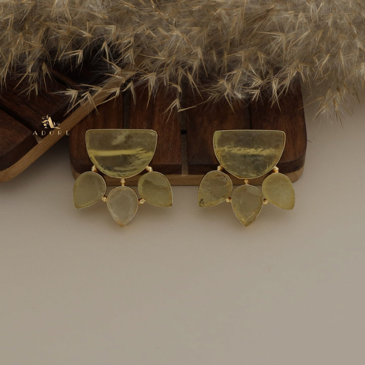 Raw Stone Paw Earring