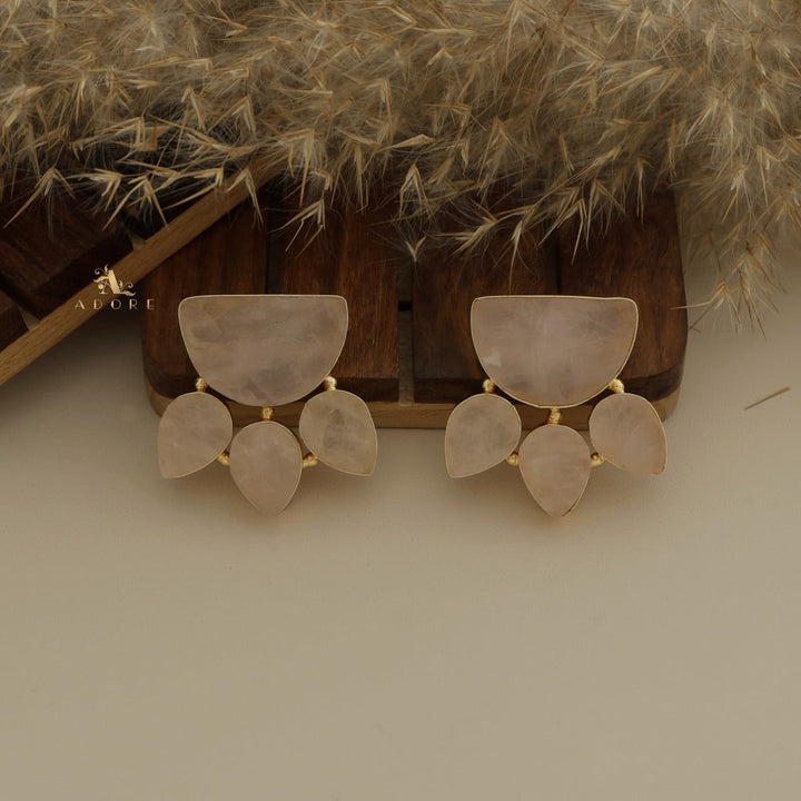 Raw Stone Paw Earring