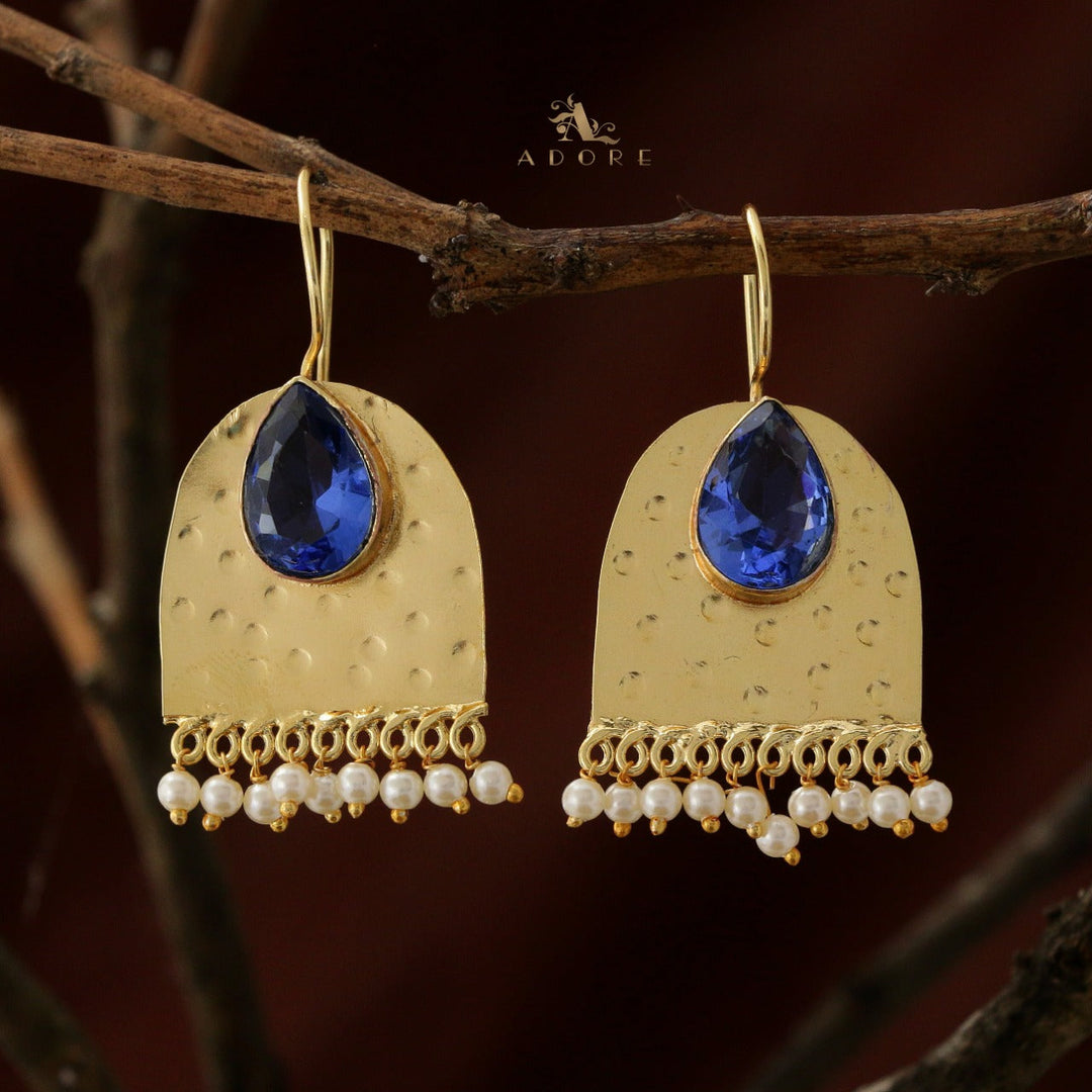 Golden Frame Pearl Earrings