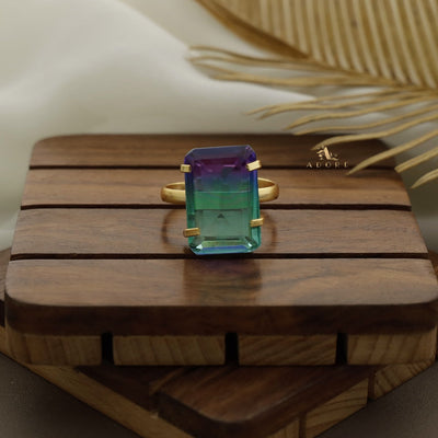 Glossy Kara Rectangle Ring