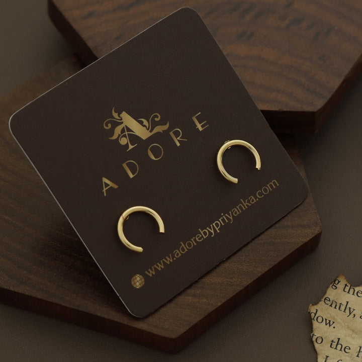 Golden Open Half Circle Earring
