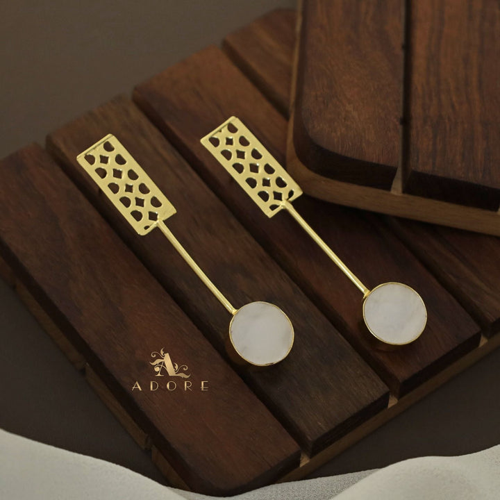 Golden Lantern Mop Earring