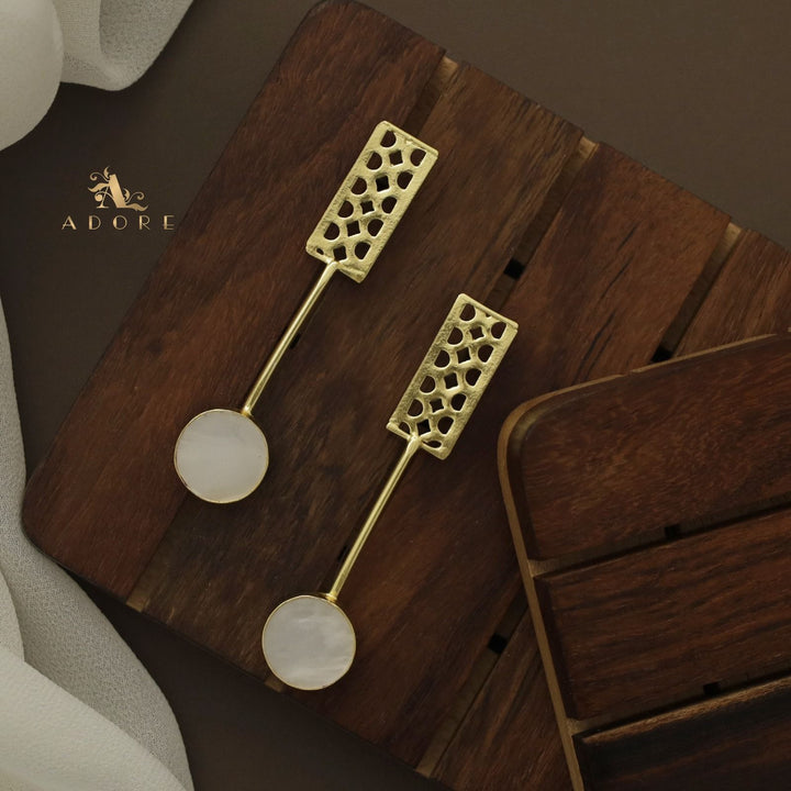 Golden Lantern Mop Earring