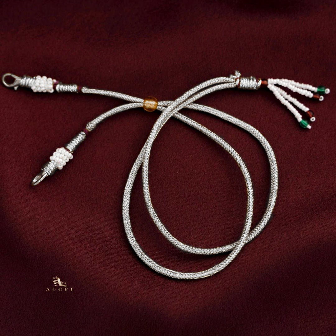 Silver Angelou Glossy Rectangle Drop Neckpiece With Earring