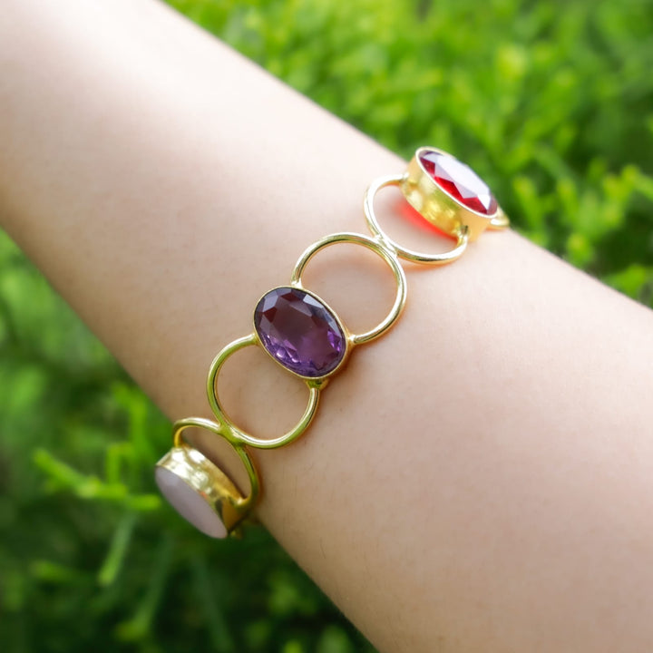Multicolour Emmeline 6 Stone Bracelet (Colour Option)