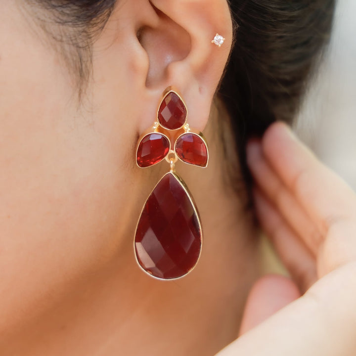Bella Crystal Earrings (Premium Finish)