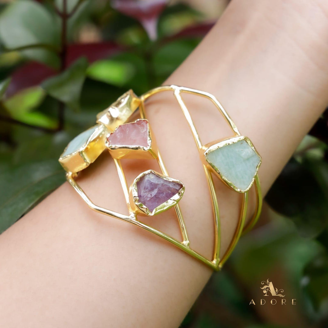 Golden 5 Raw Stone Bangle