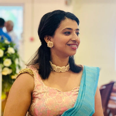 Full Pearl Square Choker With Earring