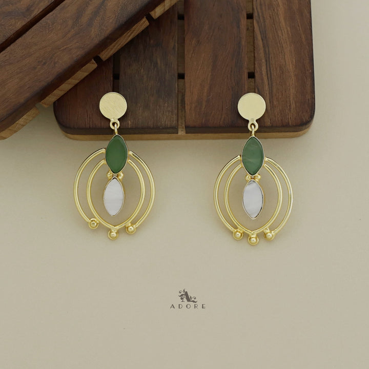 Emmalyn Coin And Ellipse MOP Earring