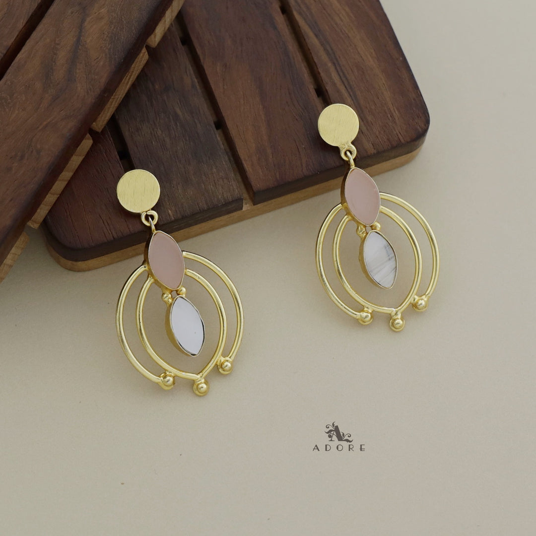 Emmalyn Coin And Ellipse MOP Earring