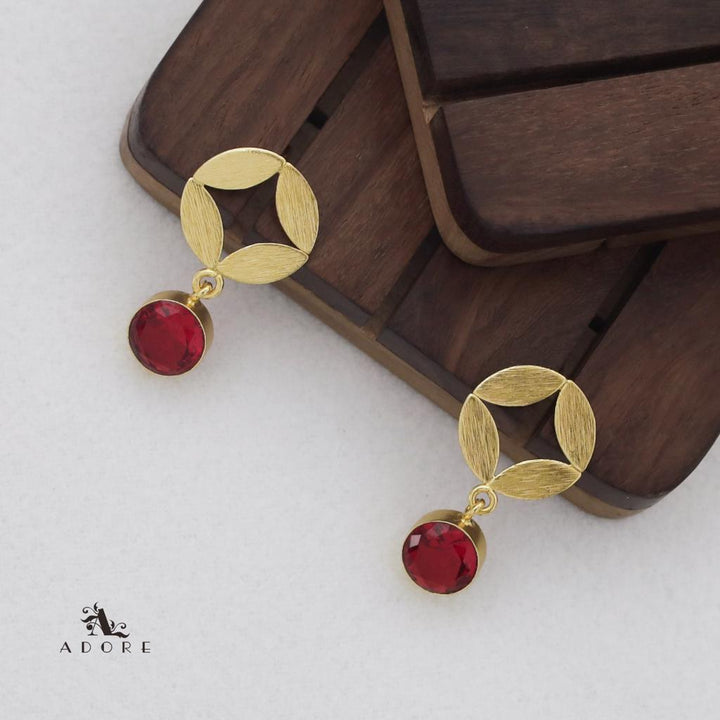 Annis Leafy Glossy Drop Earring