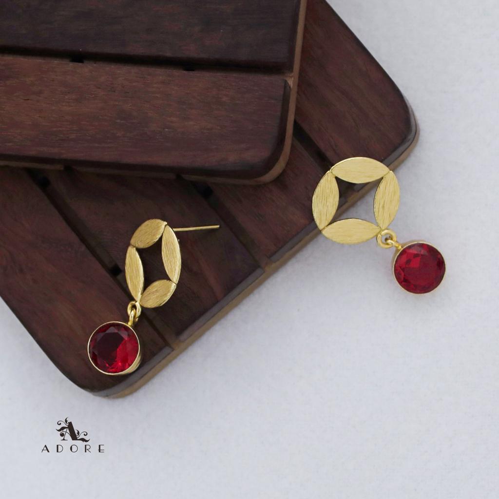 Annis Leafy Glossy Drop Earring