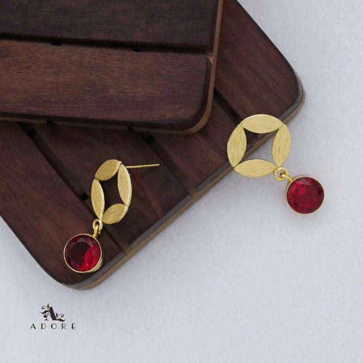 Annis Leafy Glossy Drop Earring