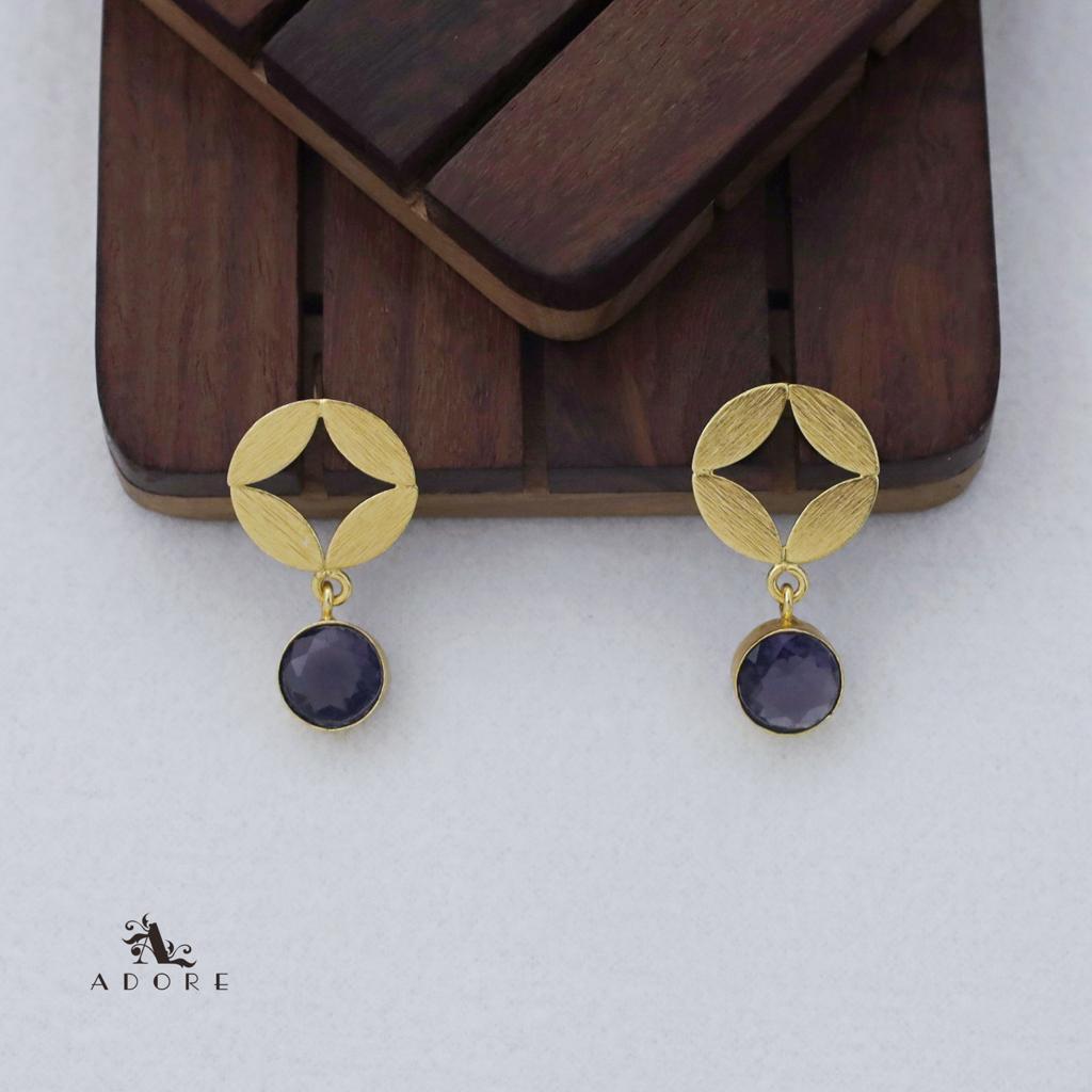 Annis Leafy Glossy Drop Earring