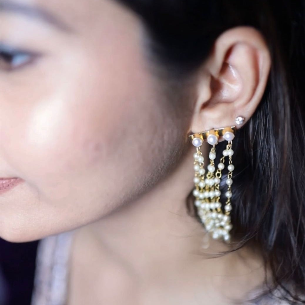 Abrila Six Layer Pearl Earring