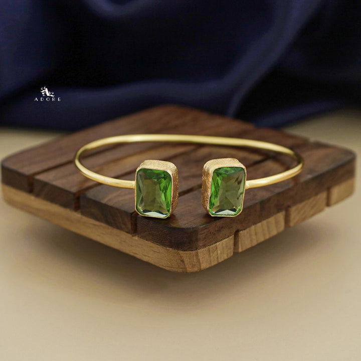 2 Stone Rectangle Bangle (Colour Option)