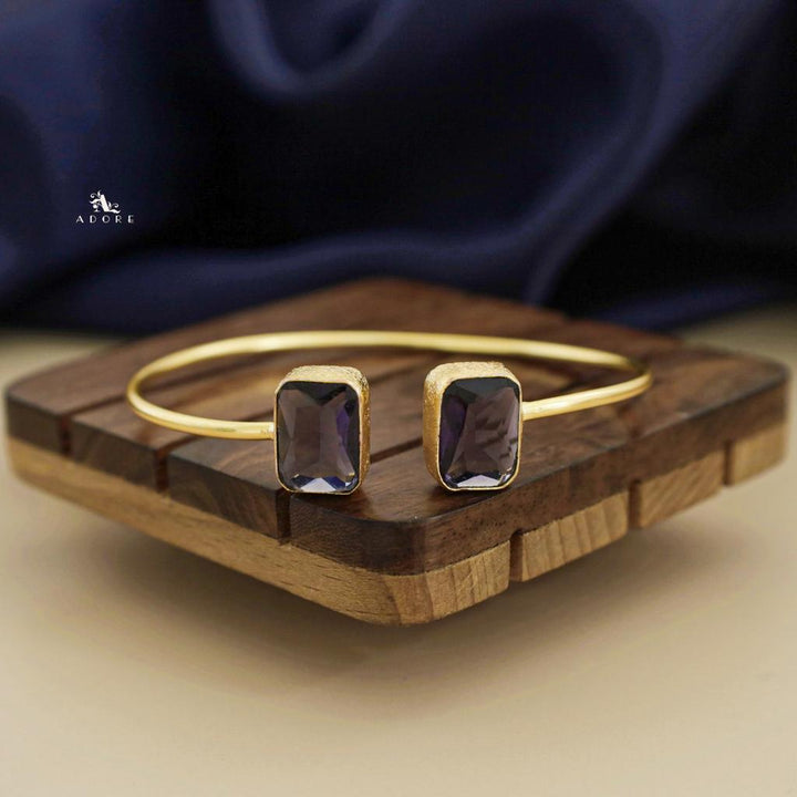 2 Stone Rectangle Bangle (Colour Option)