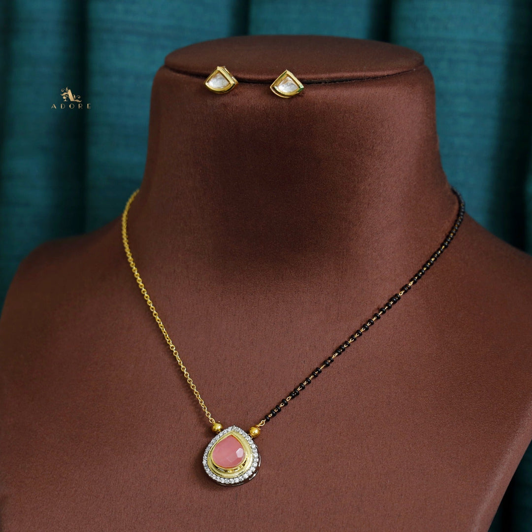 Glossy Kundan Mangalsutra with Stud