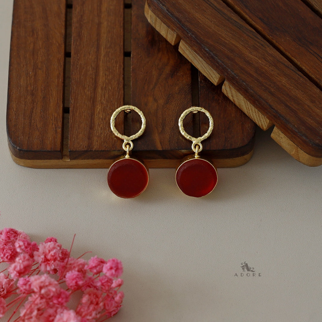 Golden Drum Earrings