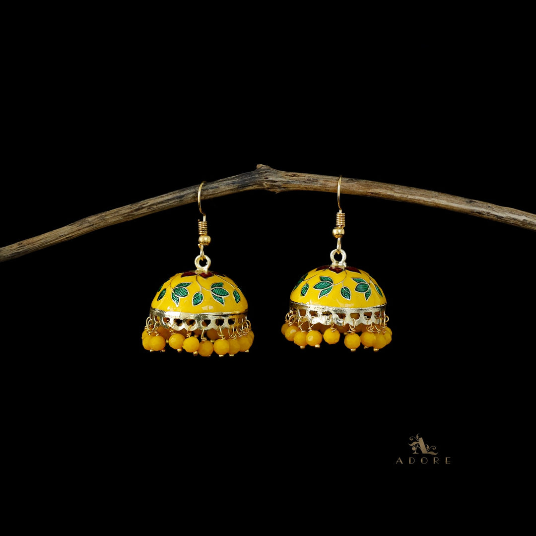 Kaitha Handpainted Pearl Jhumka Drop