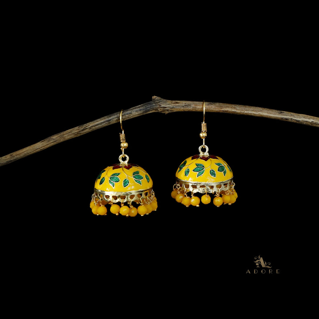 Kaitha Handpainted Pearl Jhumka Drop