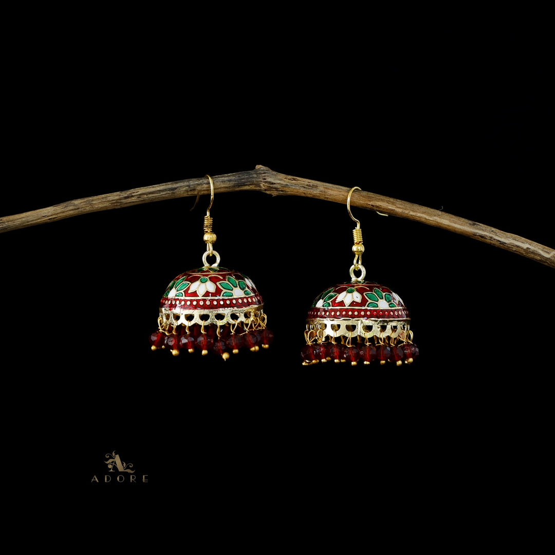 Kaitha Handpainted Pearl Jhumka Drop