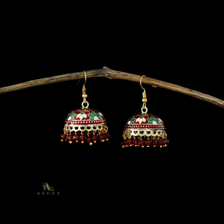 Kaitha Handpainted Pearl Jhumka Drop
