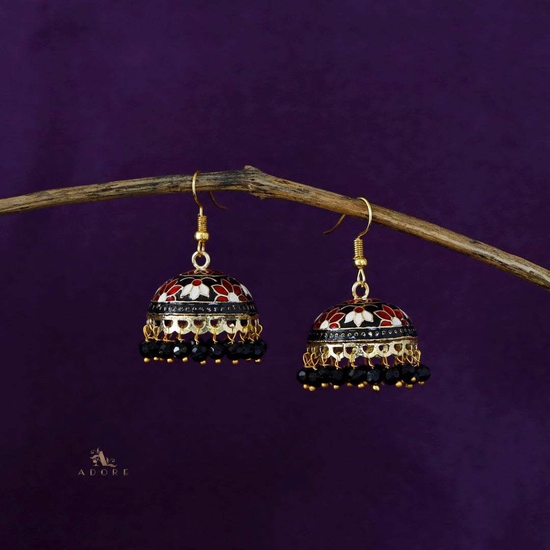 Kaitha Handpainted Pearl Jhumka Drop