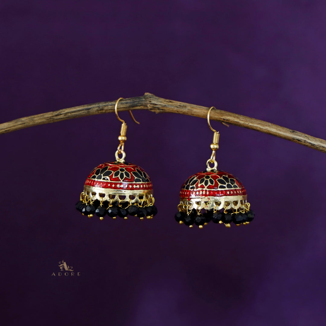 Kaitha Handpainted Pearl Jhumka Drop