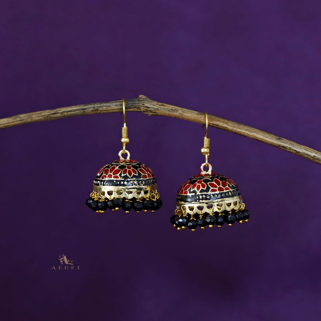 Kaitha Handpainted Pearl Jhumka Drop