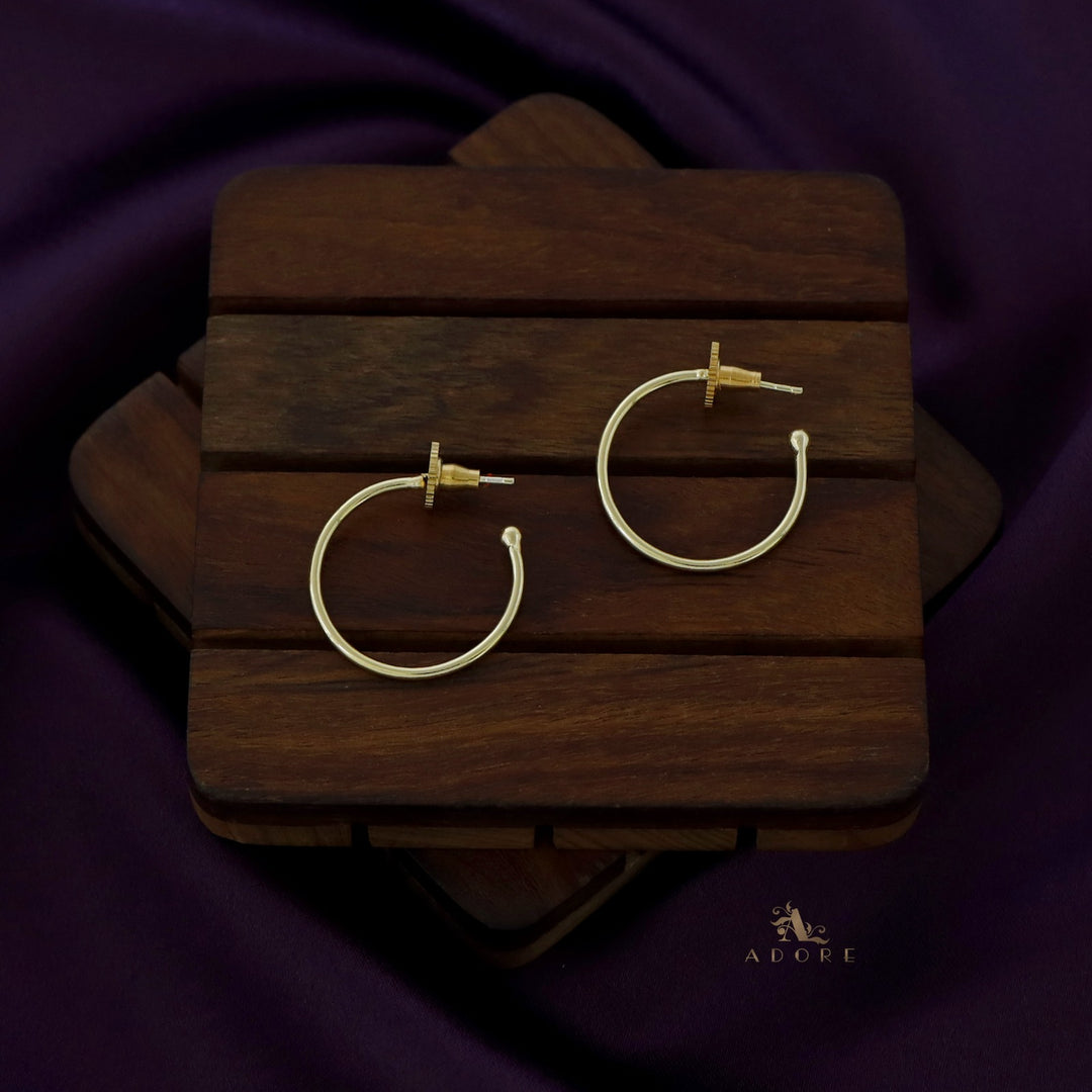 Plain Ball Golden Circle Hoop