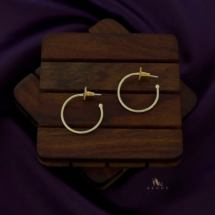 Plain Ball Golden Circle Hoop