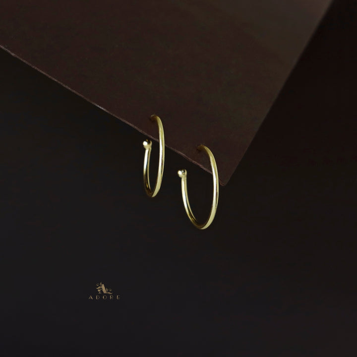 Plain Ball Golden Circle Hoop