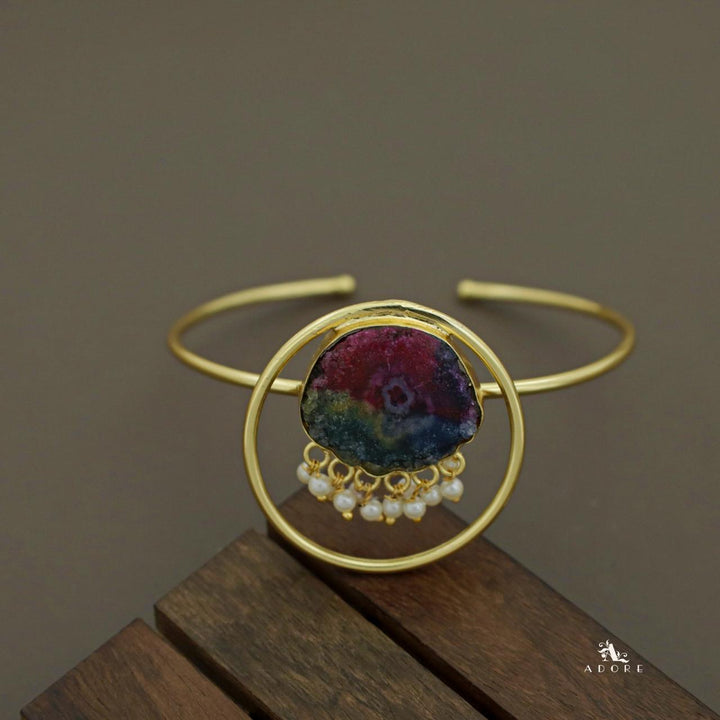 Amelia Round Agate Bangle + Ring