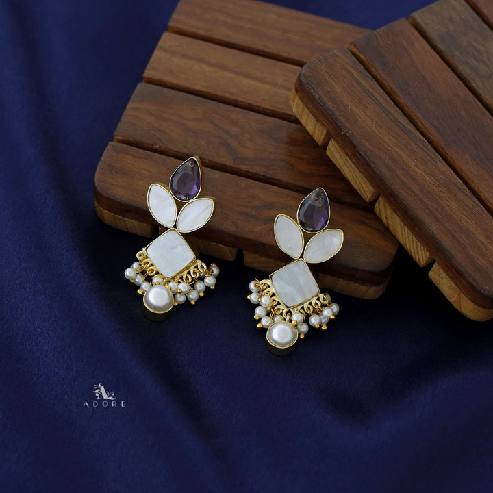 MOP Pearl Rabbit Glossy Drop Earring