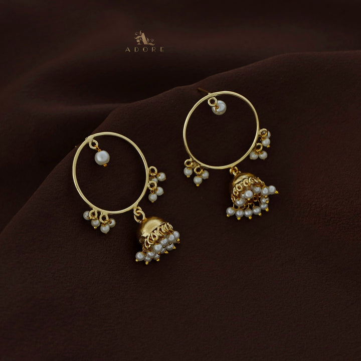 Single Circle Jhumka Pearl Earring