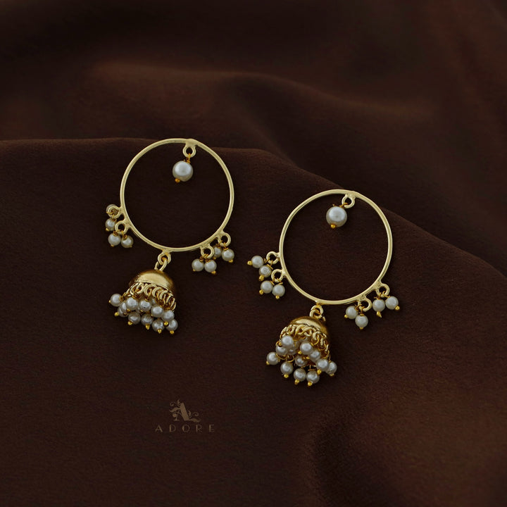 Single Circle Jhumka Pearl Earring