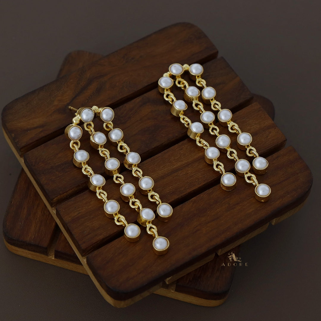 3 Layer Hanging Pearl Earring