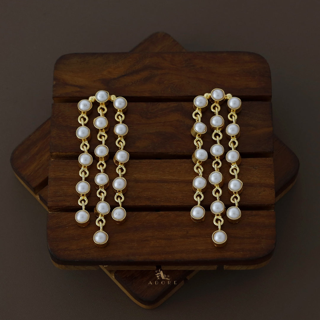 3 Layer Hanging Pearl Earring