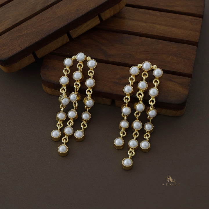 3 Layer Hanging Pearl Earring