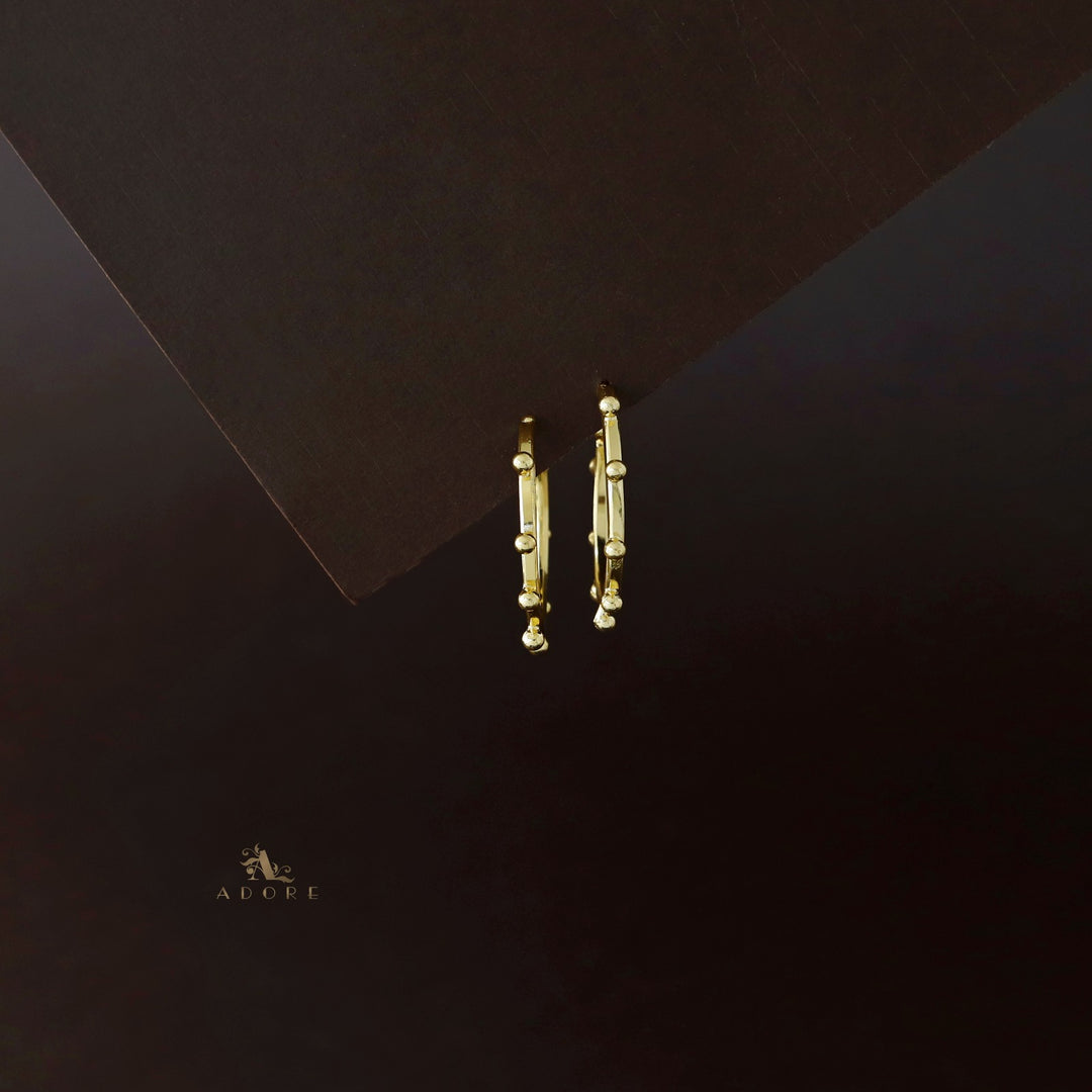 Golden Ball Circle Hoop