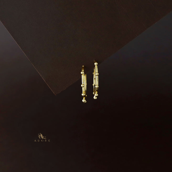 Golden Ball Circle Hoop