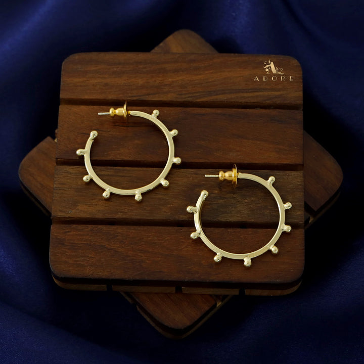 Golden Ball Circle Hoop