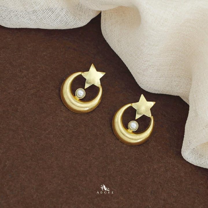 Moon Star Pearl Earring
